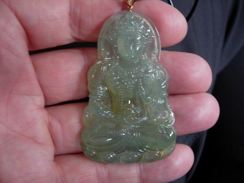 Burmese jade buddha pendant
