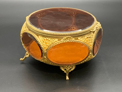 Vintage ormolu gilt - vintage, amber