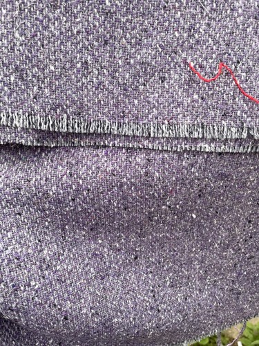 Large remnant purple - purple, tweed