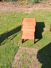 Vintage Nest Of 3 Solid Wood