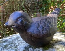 Vintage Good Little Cast Iron Christmas Robin Bird Decoy Interior Garden Mascot