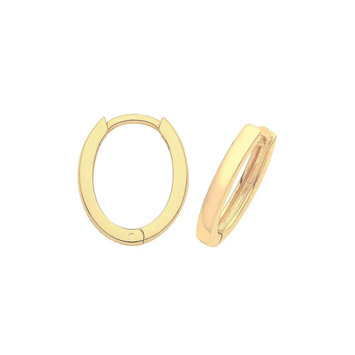 Hinged earrings 9ct - earrings, yellow