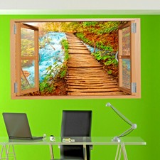 Wooden cabin window river - wooden,