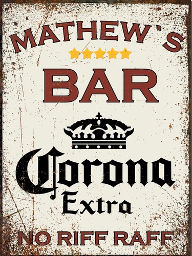 Personalised corona bar sign - personalised,