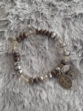 BiBA Silver Tone Clear Brown