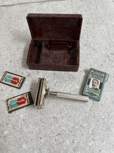 Vintage safety razor set - vintage,