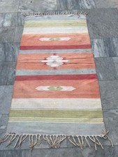 Handmade Flatweave Anatolian Turkish Pure Wool Kilim Rug Pictorial Carpet