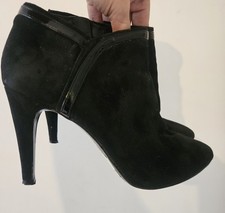 NINE WEST Black Suede Ankle