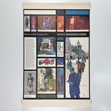 Poster Post Office GPO History of Mail No 1 Foot Messengers Michael Heslop 1966