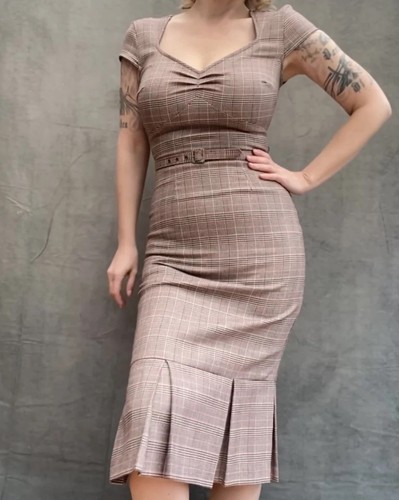 Stop staring plaid check - stop, 50s