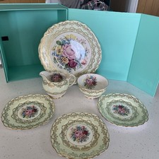 Imperial Fine Bone China Vintage  22kt trim. Part Tea Set 6 pcs.