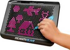 Lights Alive | Light Up Drawing Pad for Kids Inc Pen with Roller & 2 Stencils