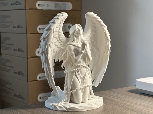 Printed praying angel - printed,