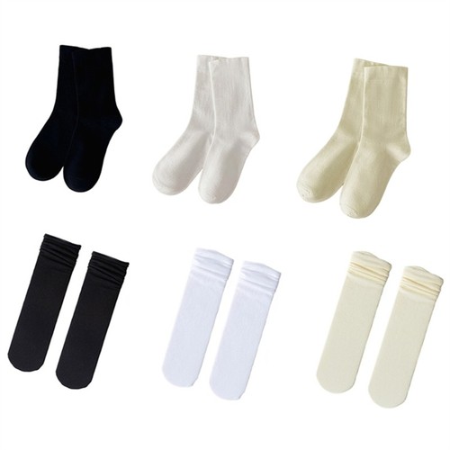 Women girls cotton crew socks - girls,