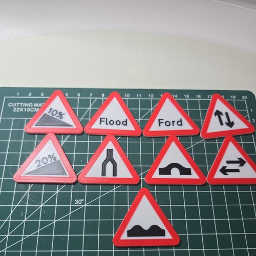 Road signs toy - road, printed
