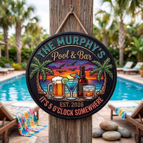 Personalized pool bar - pool,