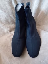 "BHS"SZ.5.BLACK ANKLE BOOTS.ZIP SIDES.ALMOND TOE.SOFT TOP.2.5"HEEL.NEW.