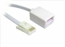 3m BT FULLY WIRED 6 Core Telephone Extension Cable UK Male to Female White New