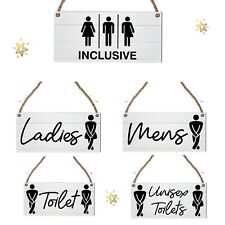Inclusive Toilet Bathroom Door Sign | Unisex, Gender Neutral, Ladies, Mens, WC
