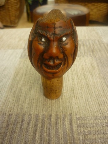 Antique japanese carved nut - japanese,