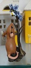 Richard Cooper Studio Mouse Bronze Resin With Bluebell & Bumble Bee No.2558R