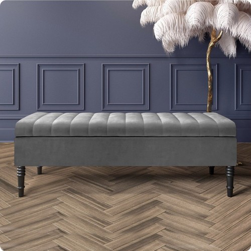 Velvet ottoman bench shoe - velvet, bench,
