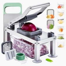 VEVOR Vegetable Chopper Mandoline Slicer All-in-1 Food Veggie Cutter 8 Blades