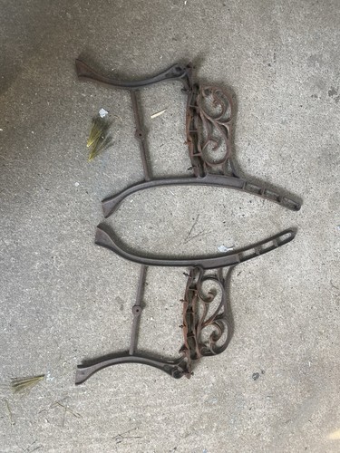 Cast iron bench ends - cast,