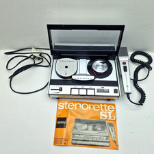 Grundig Stenorette SL Dictation Machine GDM519 Microphone And Manual Germany