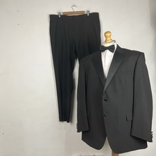 Marks and Spencer Tuxedo Dinner Suit 2 Piece Men's Black 46R Jacket 42W 33L