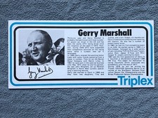 GERRY MARSHALL AUTOGRAPH TRIPLEX DOLOMITE SPRINT SALOON CHAMPS PROMOTION 1978