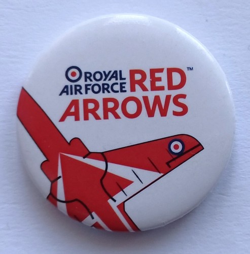Raf red arrows button - 1.5", pin