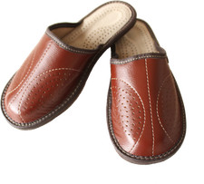 Leather Slippers for Men Slip