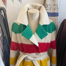 Vintage Striped Blanket Coat