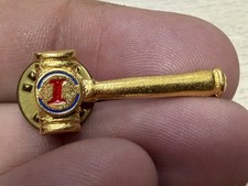 Vintage Gold Tone Gavel Lapel