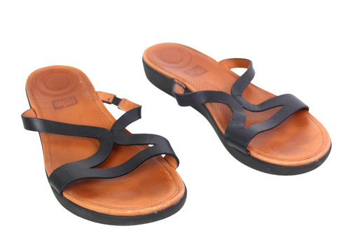 Fitflop black real leather low - fitflop,