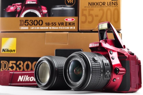 Nikon d5300 red 2mp kit - red, 24.2mp