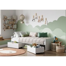 Childs Teen Single Cabin Bed in White, WITH or WITHOUT Storage Drawers, 90x190