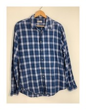 Zara Man Blue Plaid Long