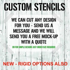 CUSTOM STENCILS FULLY PERSONALISED  190micron mylar stencil re-usable