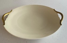 Vintage Raynaud Limoges cake / sandwich plate. 11” max.dia. Odyssey Gold (Ivory)