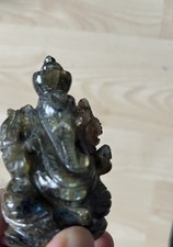 Ganesh Hindu God Laborite Carving Gemstone Handmade