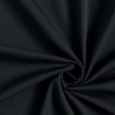 BLACK CREPE DE CHINE FABRIC COSTUME DRESS CRAFT DRAPE MATERIAL 58" METER