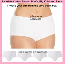4 x White Cotton Shorts