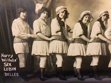 Harry Willats' Six Lubin Belles, vintage postcard D378