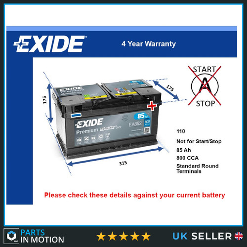 Battery fits jaguar type - battery,
