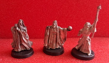 GW LOTR  Three Wizards Saruman missing top of staff Gandalf Sword stripped