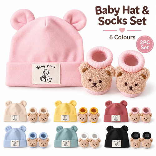 2pcs baby bear - baby, hat