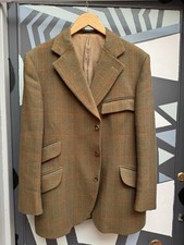 1960s or 70s vintage Scottish tweed hacking jacket, flap chest pocket.