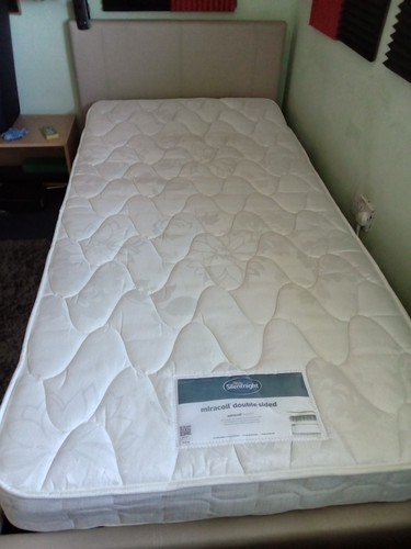 Single bed and mattress - bed,
